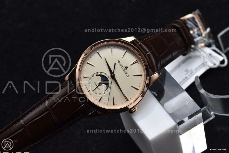 1:1 FreshLook Brown RG SA925 Super 908 Strap Thin Ultra on Edition APSF Clone Moon White Leather Best Dial Master 0131